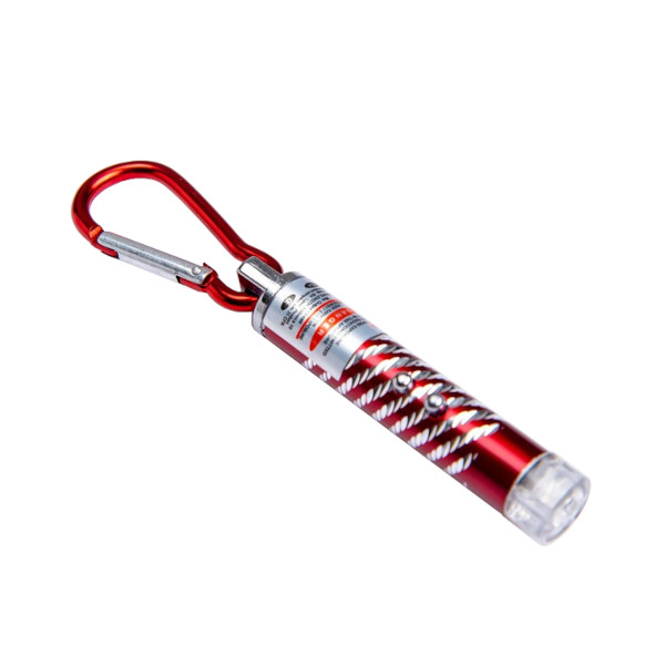 Брелок фонарь - лазер с карабином, 7*1,5см, ассорти 3725752