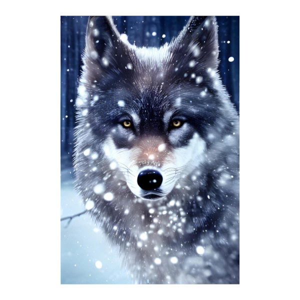 Алмазная мозаика Рыжий кот 30*40см "Дикий волк" НД-5875
