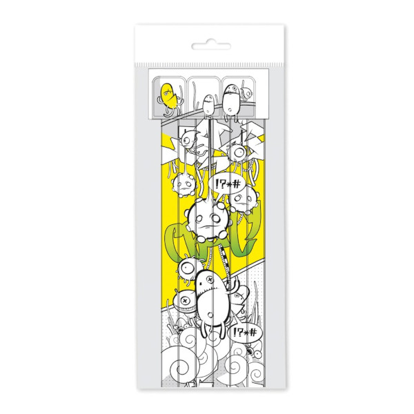 Закладка для книг самоклеящаяся, ПВХ "Монстры" 6шт 2921-Р3/6 ДПС