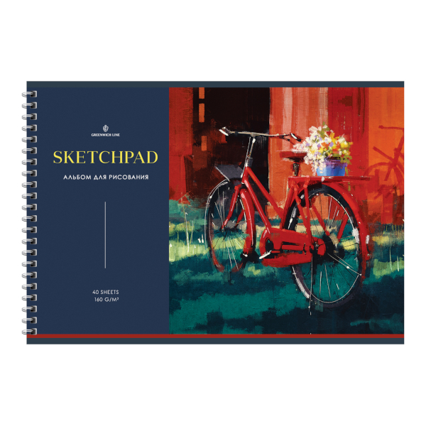 Альбом для рис 40л А4 "About summer" 160г/м2, гребень, подлож. PS40c-47379 Greenwich Line