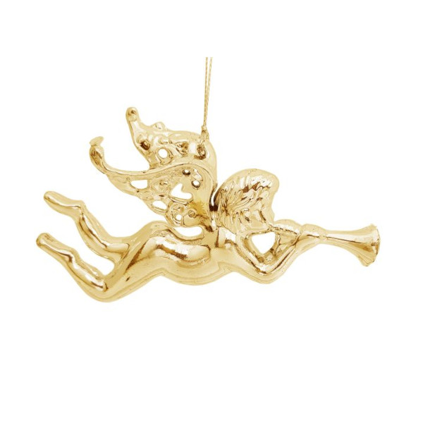 Украшение подвесное Феникс-Презент "Ангел в золоте" 13,5*7,5*3см, пластик 89053