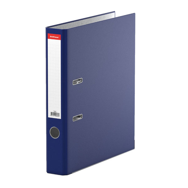 Файл А4, 50мм, разборный, картон/бумвинил, кант, синий "Стандарт" 696 Erich Krause