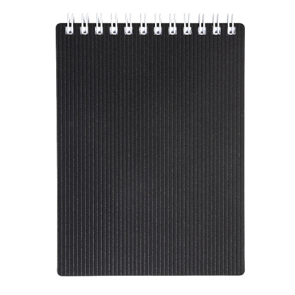 Блокнот А7 80л "Velvet" клетка, гребень, пластик.обл., черный 80Б7В1гр_01601 Hatber