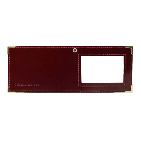 Обложка для удостоверения нат.кожа, с окошком, бордовая 2,70гр-209 Imige