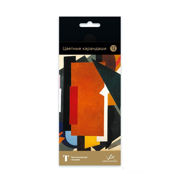 Карандаши 12цв, дерево, круглые "Fine. 02 Попова" карт.уп. GTG-CPS-12 Vista-Artista
