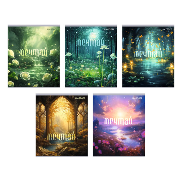 Тетрадь 48л А5 клетка "Мечтай" картон, ассорти ТКМ489207 Listoff