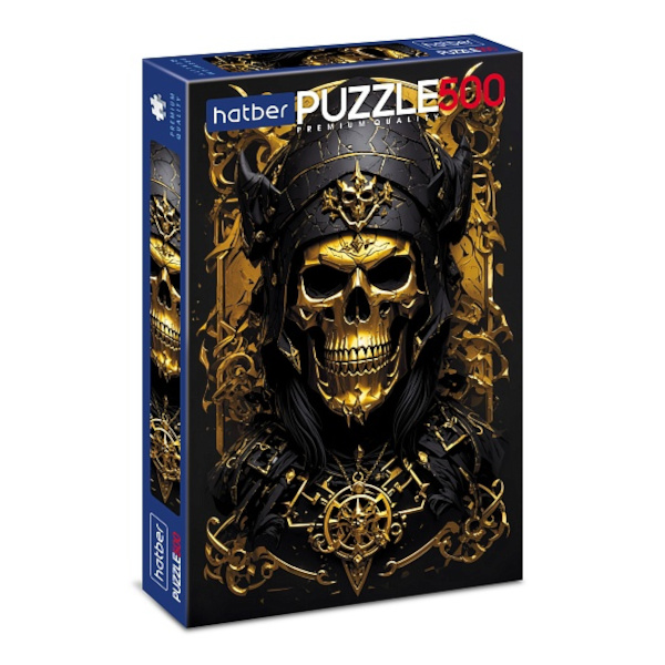 Пазлы 500 элем. "Premium. Gold skull" А2 330*480мм 500ПЗ2_30998 Hatber