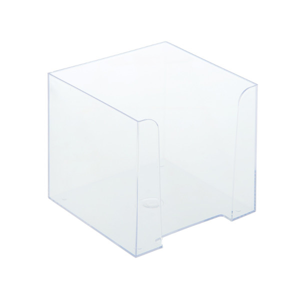 Подставка для бумажного блока СТАММ 9*9*9см, пластик, прозрачный ПЛ41