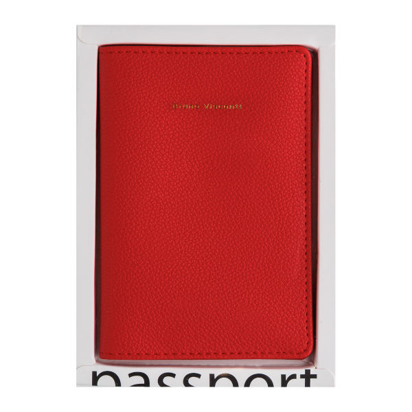 Обложка для паспорта иск.кожа, красный 3-619/06 Bruno Visconti