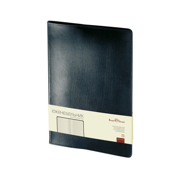 Еженедельник-портфолио не дат А4 Bruno Visconti "Profi" черный, сменный блок 3-098/02