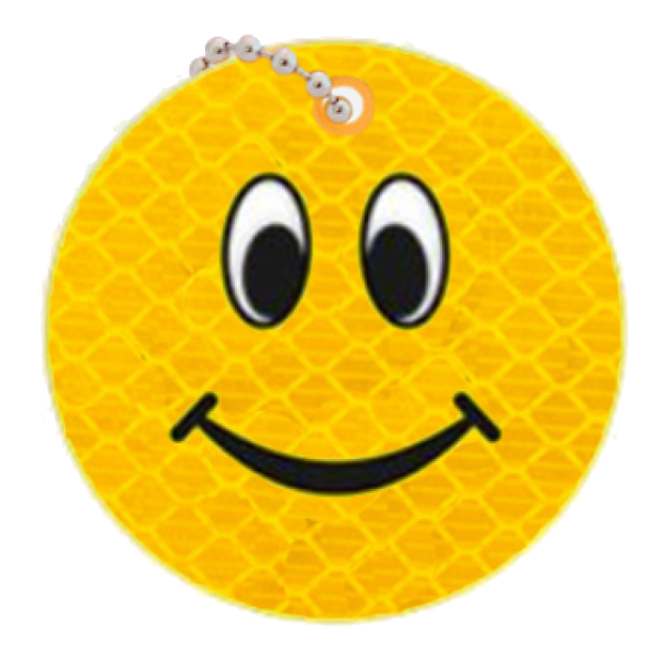 Подвес светоотражающий на пластике, D 50мм "Смайл улыбка" 6265 Квадра
