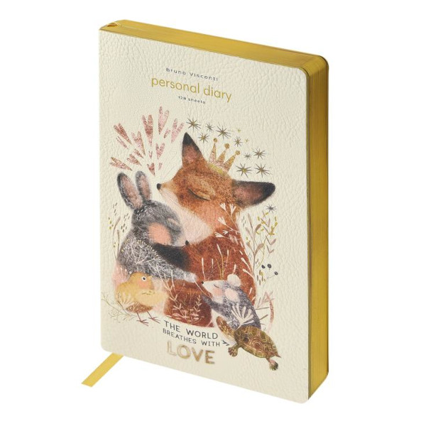 Ежедневник А5 не дат Bruno Visconti "Любовь, как она есть" линейка, иск. кожа 3-743/08