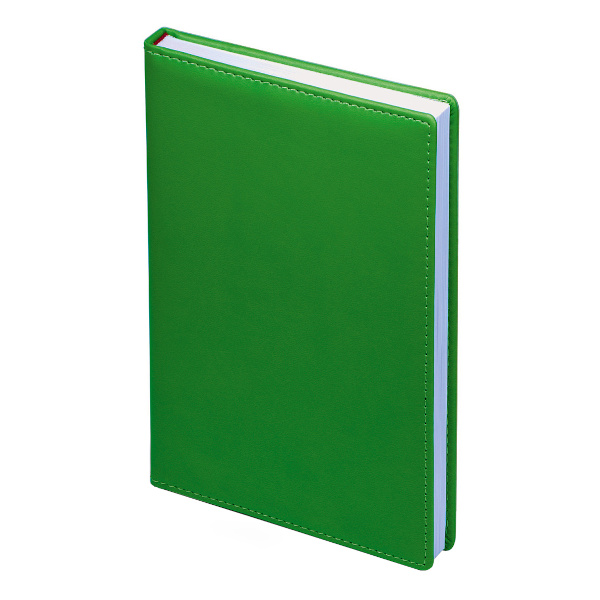 Ежедневник А5+ не дат Альт "Velvet" зеленый флуор, линейка, иск. кожа 3-115/25.