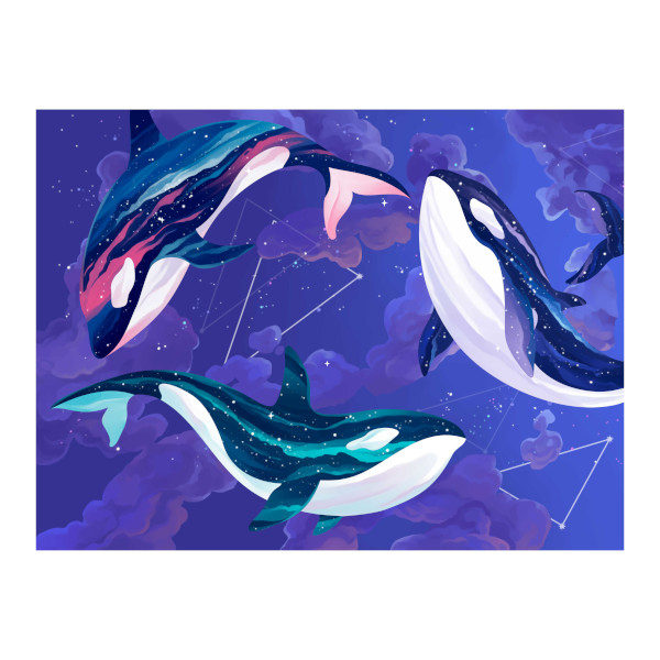 Алмазная мозаика Феникс+ 30*40см "Созвездие кита" 65565