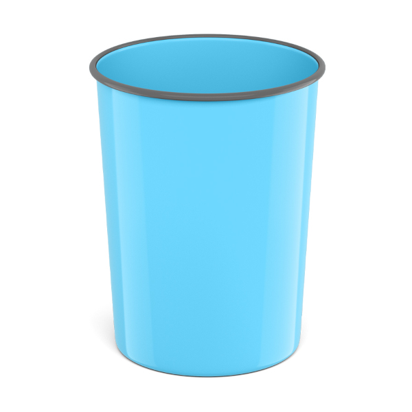 Корзина для бумаг 13,5л литая голубая "Pastel" 58454 Erich Krause