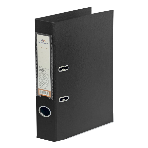 Файл А4, 50мм, пластик, карман, кант, черный 15-8068 Workmate
