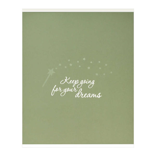 Тетрадь 96л А5+ клетка "Иди к своей мечте" картон, хаки 70420 Феникс+