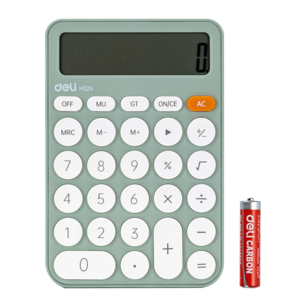 Калькулятор Deli EM124GREEN (зеленый) настольный 12р