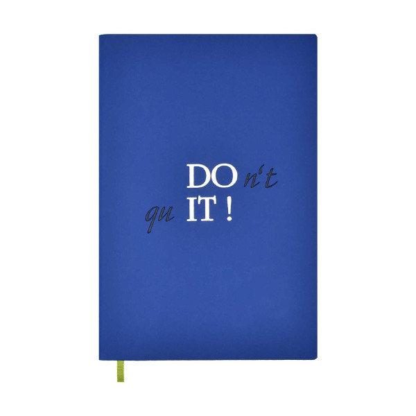 Ежедневник А5 не дат., 320 стр., Escalada "Софт-тач" синий, кожзам, мягк.переплет 57695