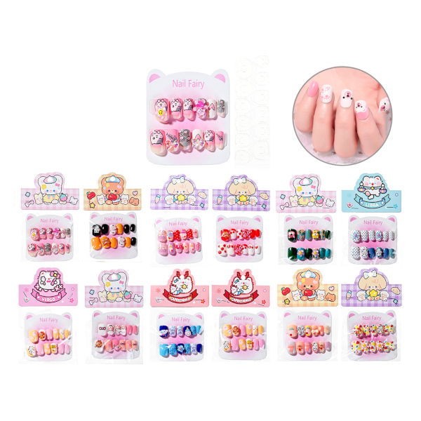 Наклейки "Ногти накладные. Мимими" 12шт, ассорти M-20616 MAZARI ТМ