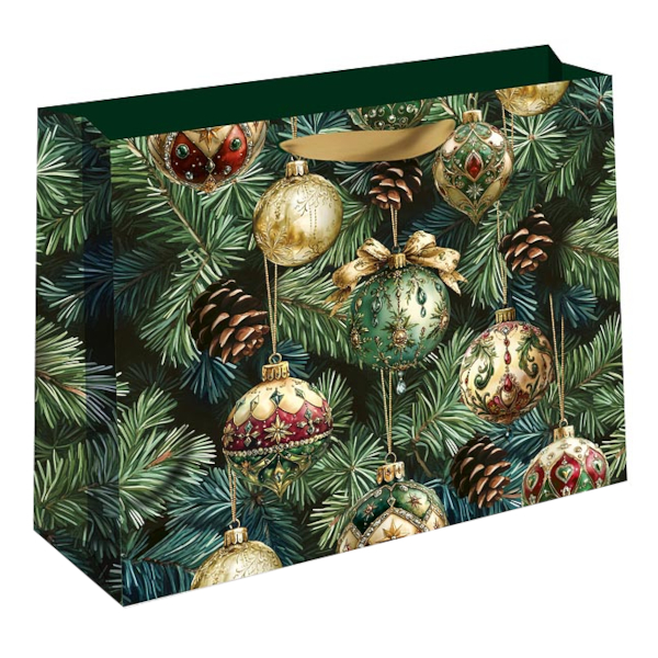 Пакет бумажный 40*50*25см "Шары и шишки" 1327.921 Арт Дизайн