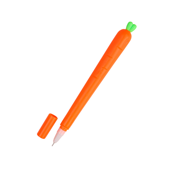 Ручка гелевая 0,5мм, синий, игольч., фигурн. корп. "Вкусная морковка" РШ-7618 Profit