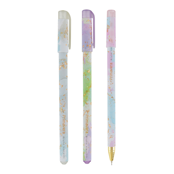 Ручка шар. масл. осн. 0,4мм, синий, ассорти "Primavera" 20-0204/70 Bruno Visconti