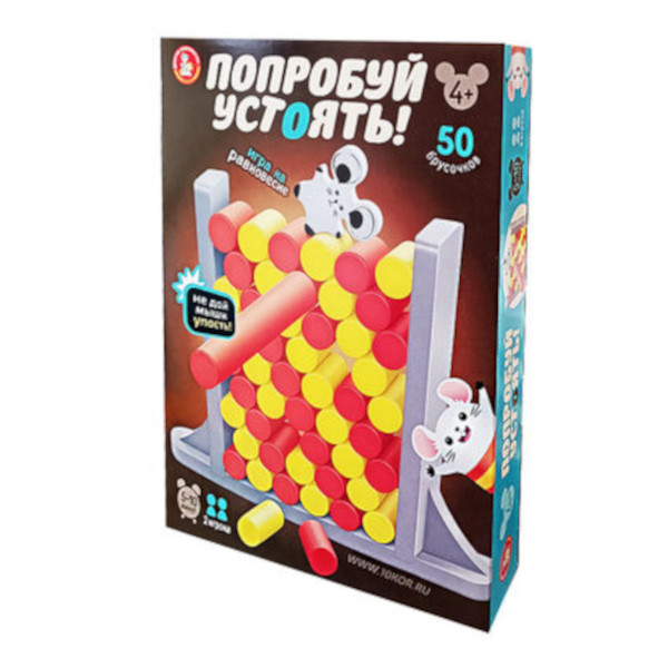 Настольная игра "Попробуй устоять" 50 брусков 04762 Десятое королевство