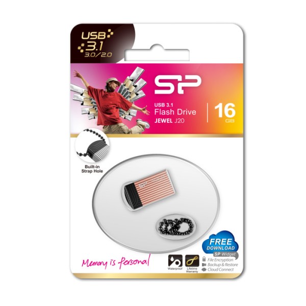 Память Flash Drive 16Gb Silicon Power Jewel J20  pink / USB3.0 SP016GBUF3J20V1P