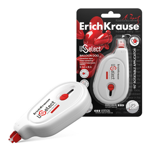 Корректор ленточный 5мм*8м "USelect. Balloon Dog" поворот. аппликатор 63182 Erich Krause