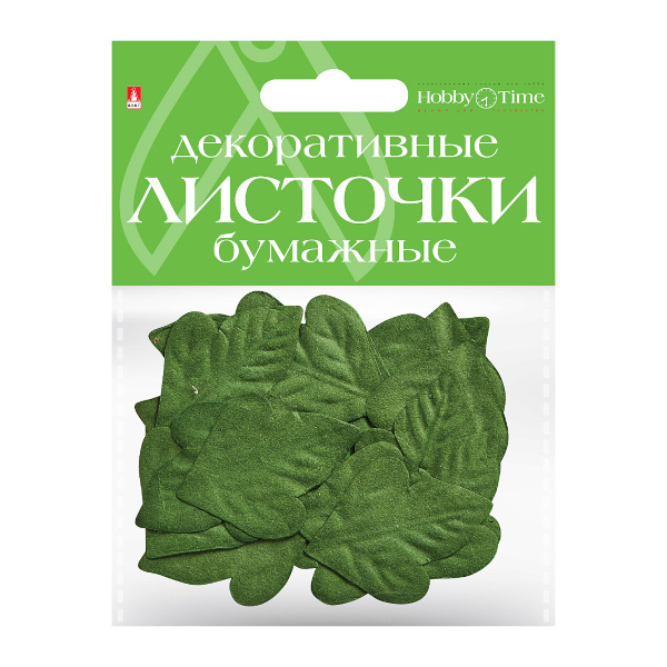 Декоративный элемент "Листочки. Набор №3" бумага, зеленый 2-402/03 HOBBY 