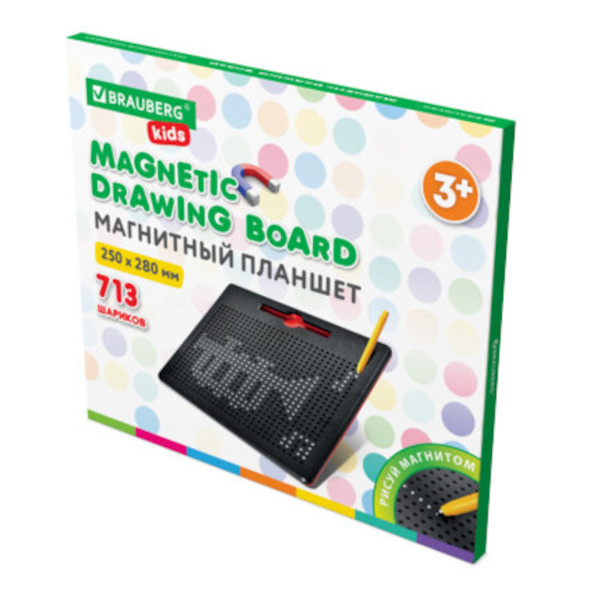 Доска для рис. Brauberg "Magpad max" 25*28см, магнитная, 713 шариков 664922