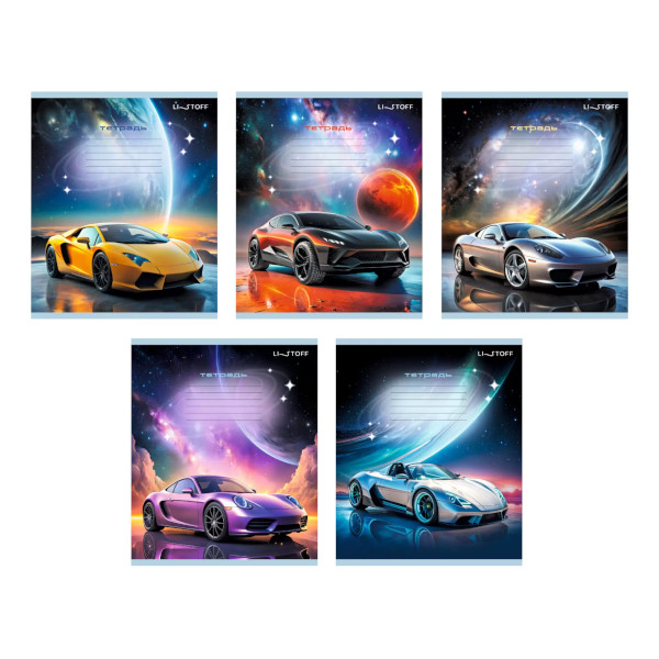 Тетрадь 24л А5 линейка "Машина мечты" картон, ассорти ТЛЛ249273 Listoff