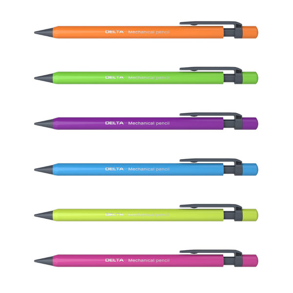 Карандаш механический 0,5мм HB, пластик. корп., ассорти, ластик "Delta" 22004 Erich Krause