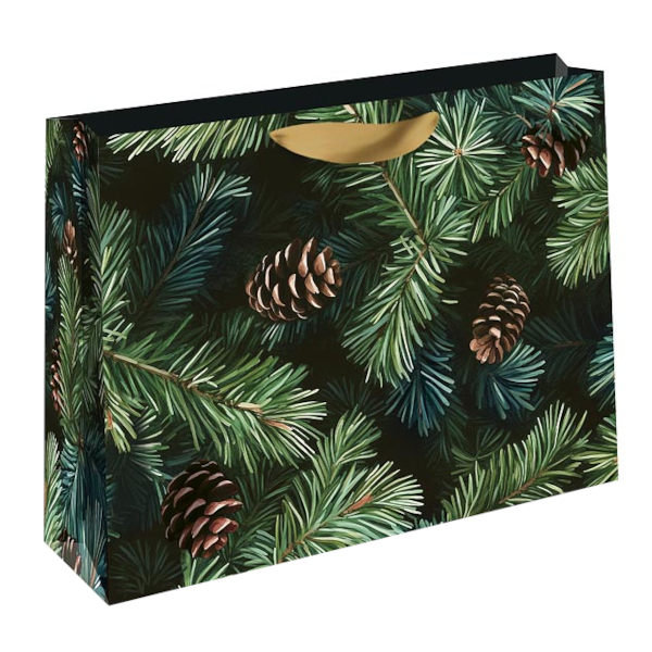 Пакет бумажный 40*50*15см "Шишки на ветках" 1326.922 Арт Дизайн