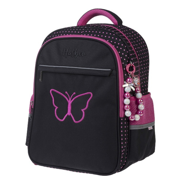 Рюкзак Hatber Light "Магия бабочек" 2отд., 3карм., полиэстер, 38*29*14,5см, брелок NRk_15160