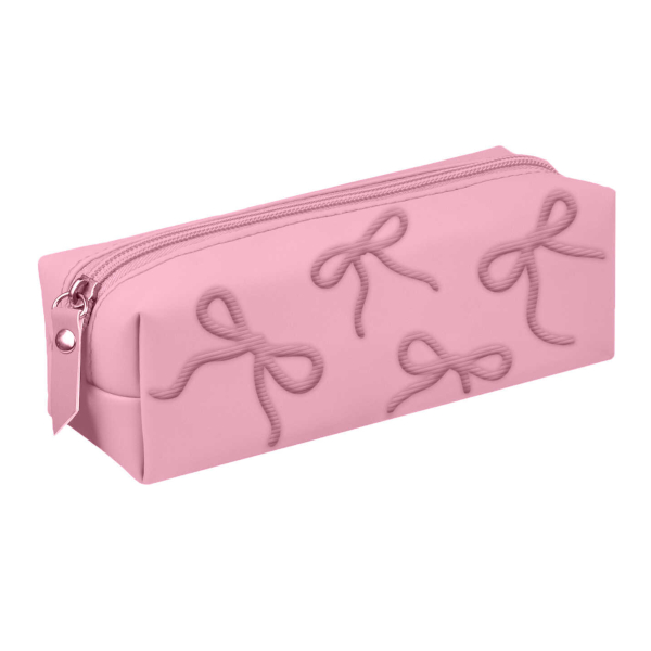 Пенал-косметичка 1 отд., 19,5*6*5,5см "Бантики" без напол., иск.кожа 72118 Феникс+