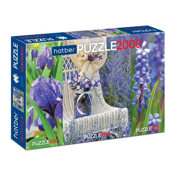 Пазлы 500+1000+500 элем. "3в1. Прованс. TRIPTYCH" А2 230*665/450*680мм 2000ПЗ2_14277 Hatber