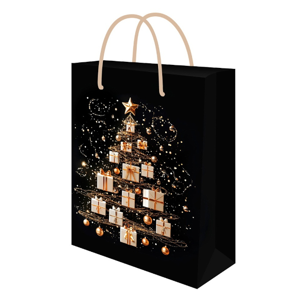 Пакет бумажный 44,5*32,4*10,2см "Ёлка из подарков" ППК-2370 Миленд