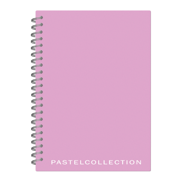 Тетрадь 80л А5 клетка/гребень "Pastel Collection Pink/Purple" пластик, розовый 3414 Полином