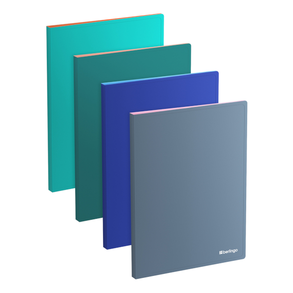 Папка 20 файлов А4, 17мм, 700мкм, карман внутрен., ассорти "Soft Touch Pro" DB4_20935 Berlingo