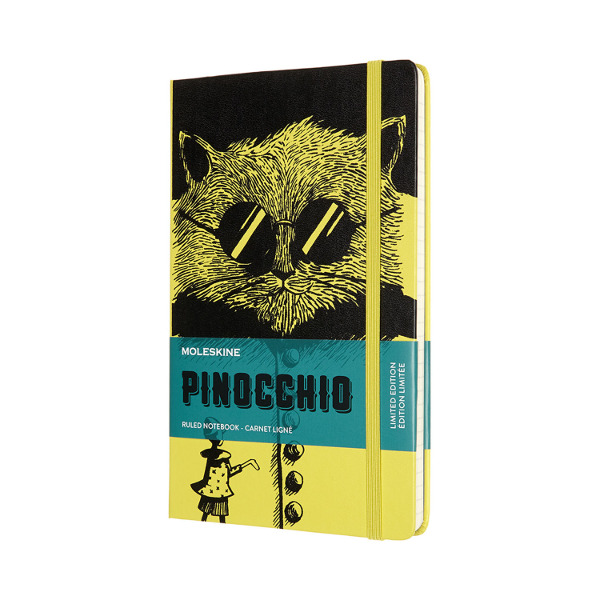Записная книга А5 120л "Le Pinocchio. The cat" линейка, сшивка, тв.обл., иск.кожа LEPIQP060A