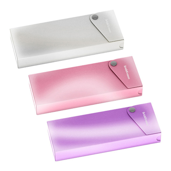 Пенал-футляр пластик 1 отд., 20*7,4*2,7см "Glossy Candy" без напол., ассорти 55112 Erich Krause