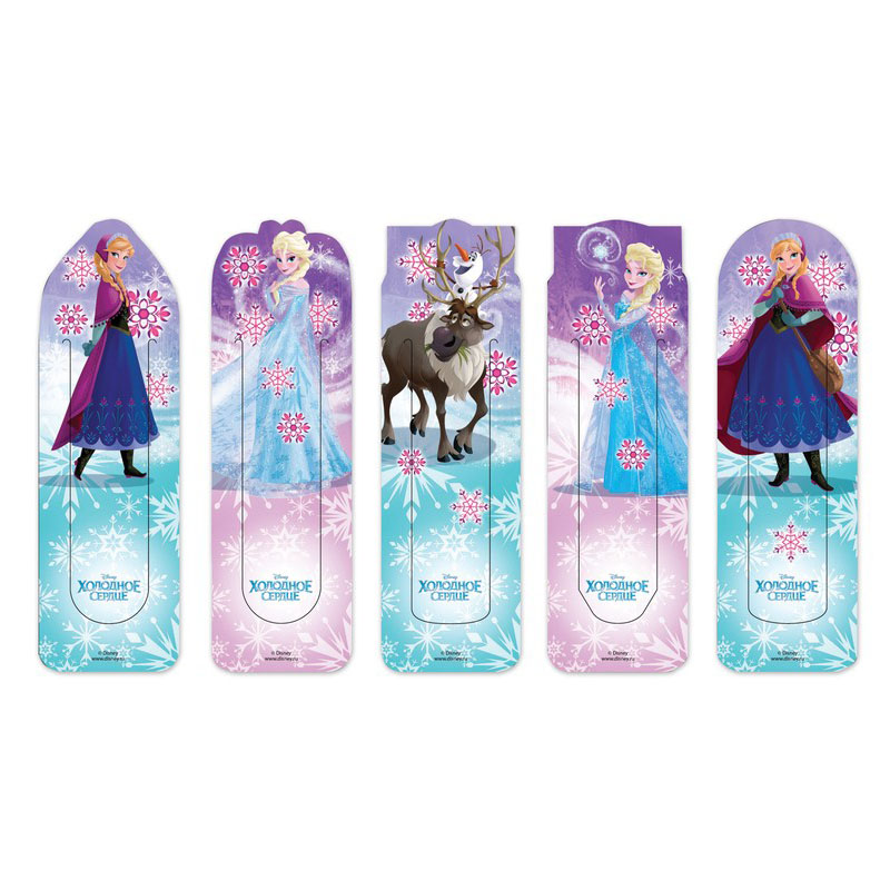 Набор закладок для книг фигурные "Frozen" Балтик 5шт 4257188