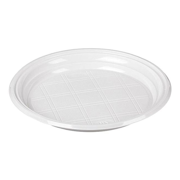 Тарелка пластиковая 165мм белая (1уп * 100шт)