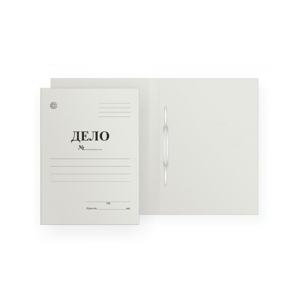 Папка-скоросшиватель картон "Дело №" А4, 280гр/м2, белая, мелов. 22037 Lamark