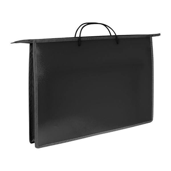 Папка с ручками А3 (460*380мм) 1отд., пластик, молния "Черная" ПР3_3413 ArtSpace