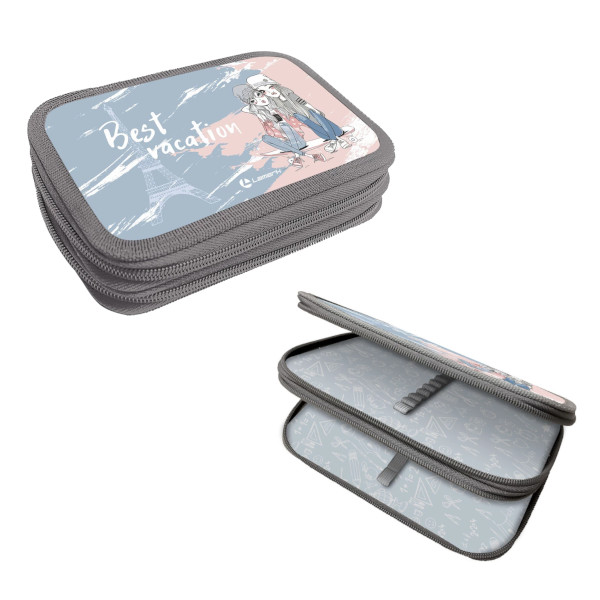 Пенал Lamark "Best Vacation" 2 отд., 20,5*12,5*4см, молния PB0062-08