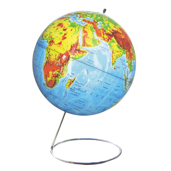 Глобус Rotondo D=25см с физической картой Земли, на метал. подставке RG25/PH