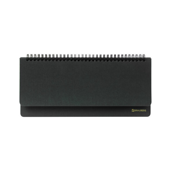 Планинг не дат Brauberg "Select" 305*140мм, 60л., балакрон, черный 123797